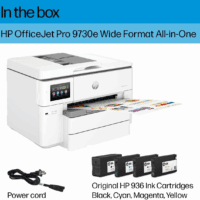 Officejet Pro 9730E Wide Format Wireless All-In-One Color Inkjet Printer, Print, Scan, Copy up to 11X17', ADF, Duplex Printing Best for Office, 3 Months of Instant Ink Included (537P6A) - Image 5