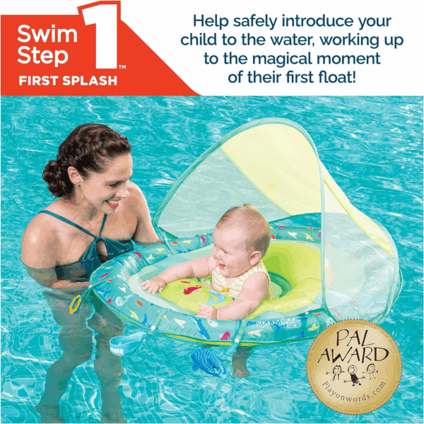 Baby Spring Float Splash N Play, Baby Float with Canopy & UPF Protection, Baby Pool Toys & Swimming Pool Accessories for Kids 9-24 Months - Image 3