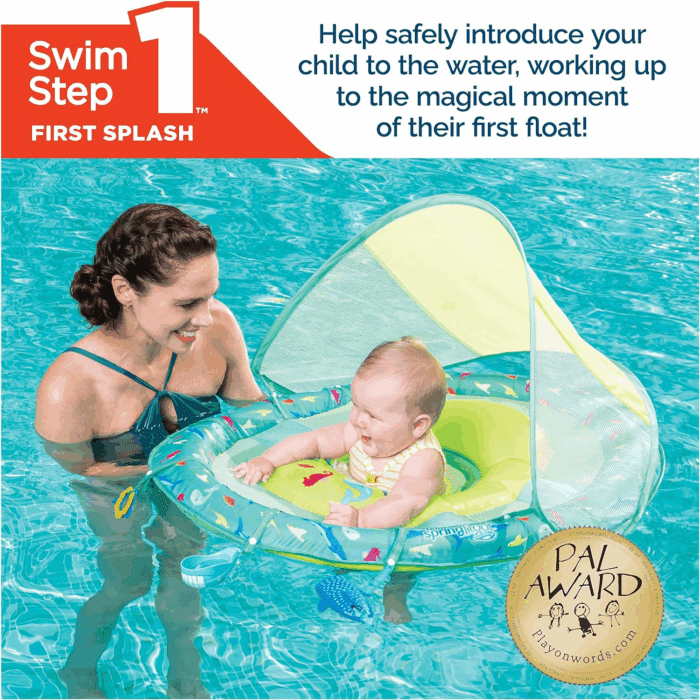 Baby Spring Float Splash N Play, Baby Float with Canopy & UPF Protection, Baby Pool Toys & Swimming Pool Accessories for Kids 9-24 Months - Image 3