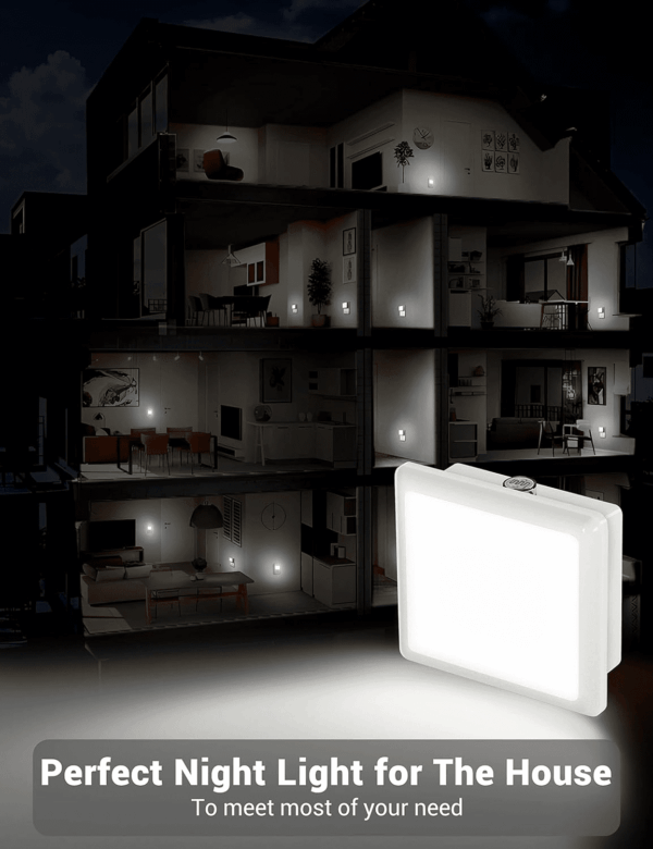 Night Lights Plug into Wall, LED Night Light with Light Sensors[2 Pack], 5000K Bright Night Light for Bathroom,Nightlight Plug in Suitable for Living Room, Adults, Hallway - Image 6