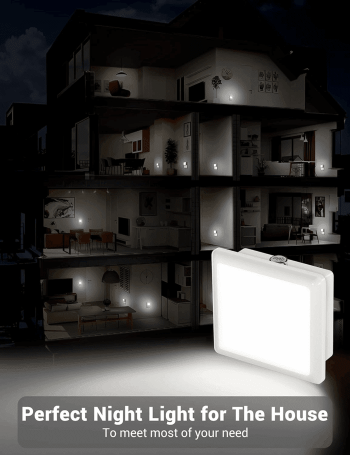 Night Lights Plug into Wall, LED Night Light with Light Sensors[2 Pack], 5000K Bright Night Light for Bathroom,Nightlight Plug in Suitable for Living Room, Adults, Hallway - Image 6
