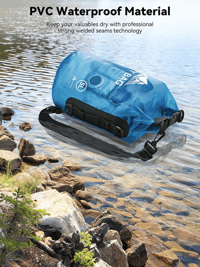 Dry Bag Waterproof for Women Men, 5L/10L/20L/30L/40L Roll Top Lightweight Dry Storage Bag Backpack with Phone Case for Travel, Swimming, Boating, Kayaking, Camping & Beach, 11 Transparent Colors - Image 3