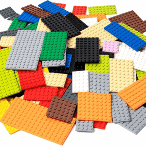 110 Pieces Classic Building Plates, 11 Sizes Small Baseplates Multipacks - Compatible with All Major Brands Building Pieces, Flat Platform Base for Moc Building, 12 Colors