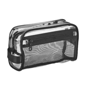 Transparent PVC with Black Webbed Handle & Piping with Easy Access Side Pocket