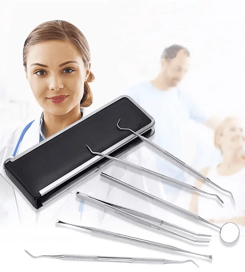 Tooth Care Clearance for Home Teeth 6Pcs Stainless Clean Set Hygiene Kit Oral Tool Care Tooth Care, 1 Set of Dental Care Tools (6 Pieces), Teeth Cleaning on Sale - Image 3