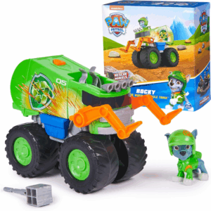 : Rescue Wheels Rocky’S Recycle Truck, Toy Truck with Projectile Launcher and Collectible Action Figure, Kids Toys for Boys & Girls Ages 3+