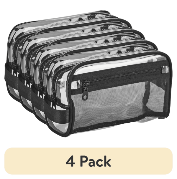 Transparent PVC with Black Webbed Handle & Piping with Easy Access Side Pocket - Image 8