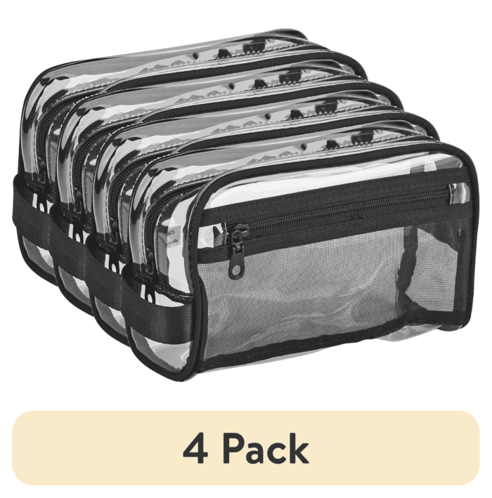 Transparent PVC with Black Webbed Handle & Piping with Easy Access Side Pocket - Image 8