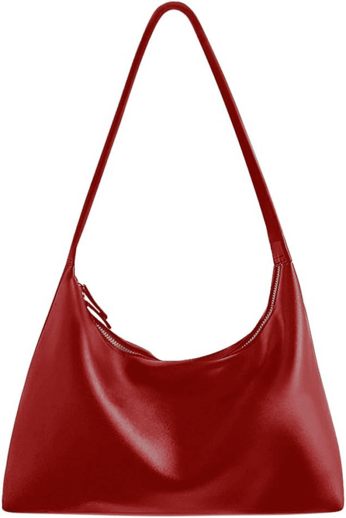 Leather Hobo Bags for Women Small Soft Shoulder Purse Slouchy Tote Handbags with Double Zipper Design 2025