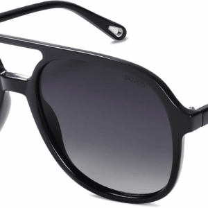 Retro Polarized Aviator Sunglasses for Women Men Classic 70S Vintage Trendy Square Aviators SJ2174