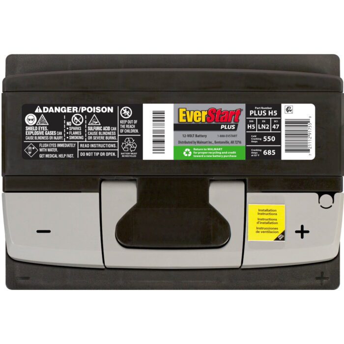 plus Lead Acid Automotive Battery, Group Size H5 / LN2 / 47 12 Volt, 550 CCA - Image 5
