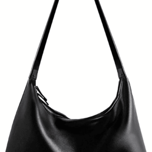 Leather Hobo Bags for Women Small Soft Shoulder Purse Slouchy Tote Handbags with Double Zipper Design 2025