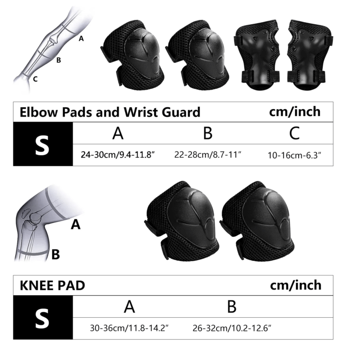 Kids Protective Gear Set - Knee Pads, Elbow Pads, and Wrist Guards for Skating, Cycling, Rollerblading, Scooter - Toddler to Teen Size (3-10 Years) - Image 5