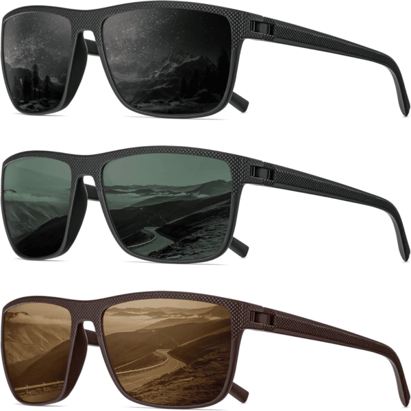Polarized Sunglasses Men, Mens Sunglasses Polarized UV Protection Lightweight Sun Glasses for Driving Fishing Golf