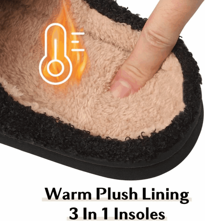 Smile Face Slippers for Women - Indoor Outdoor Retro Happy House Slides, Soft Fluffy Cushion Furry Shoes - Image 3
