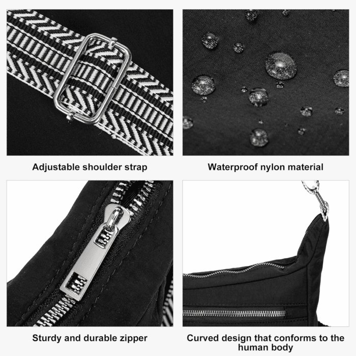 Travel Purses for Women, Waterproof Nylon Crossbody Bags for Woman Trendy, anti Theft Shoulder Bag for Ladies - Image 6