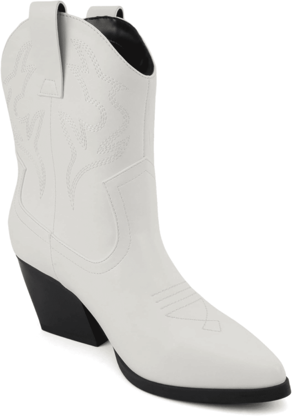 “BLAZING” ~ Women Western Bootie Pointe Toe with Low Heel (Wide Fit Available) - Image 4