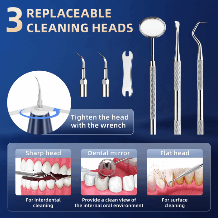 Plaque Remover for Teeth - Tartar Remover for Teeth, Dental Calculus Remover Teeth Cleaning Kit - Image 4