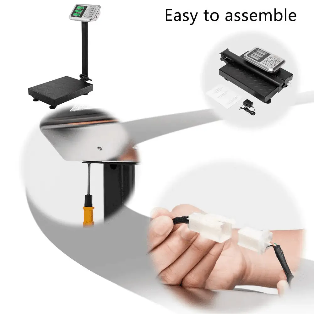 220Lb Weight Electronic Platform Scale,Digital Floor Heavy Duty Folding Scales,Stainless Steel High-Definition LCD Display, Perfect for Postal Luggage Shipping Mailing Package Price Computing - Image 5