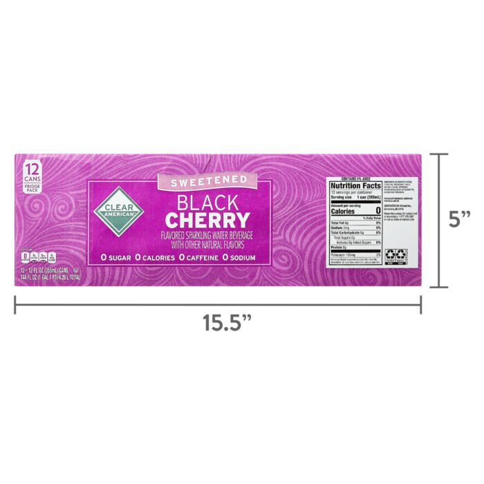 Black Cherry Sparkling Water, 12 Fl Oz, 12 Count - Image 8