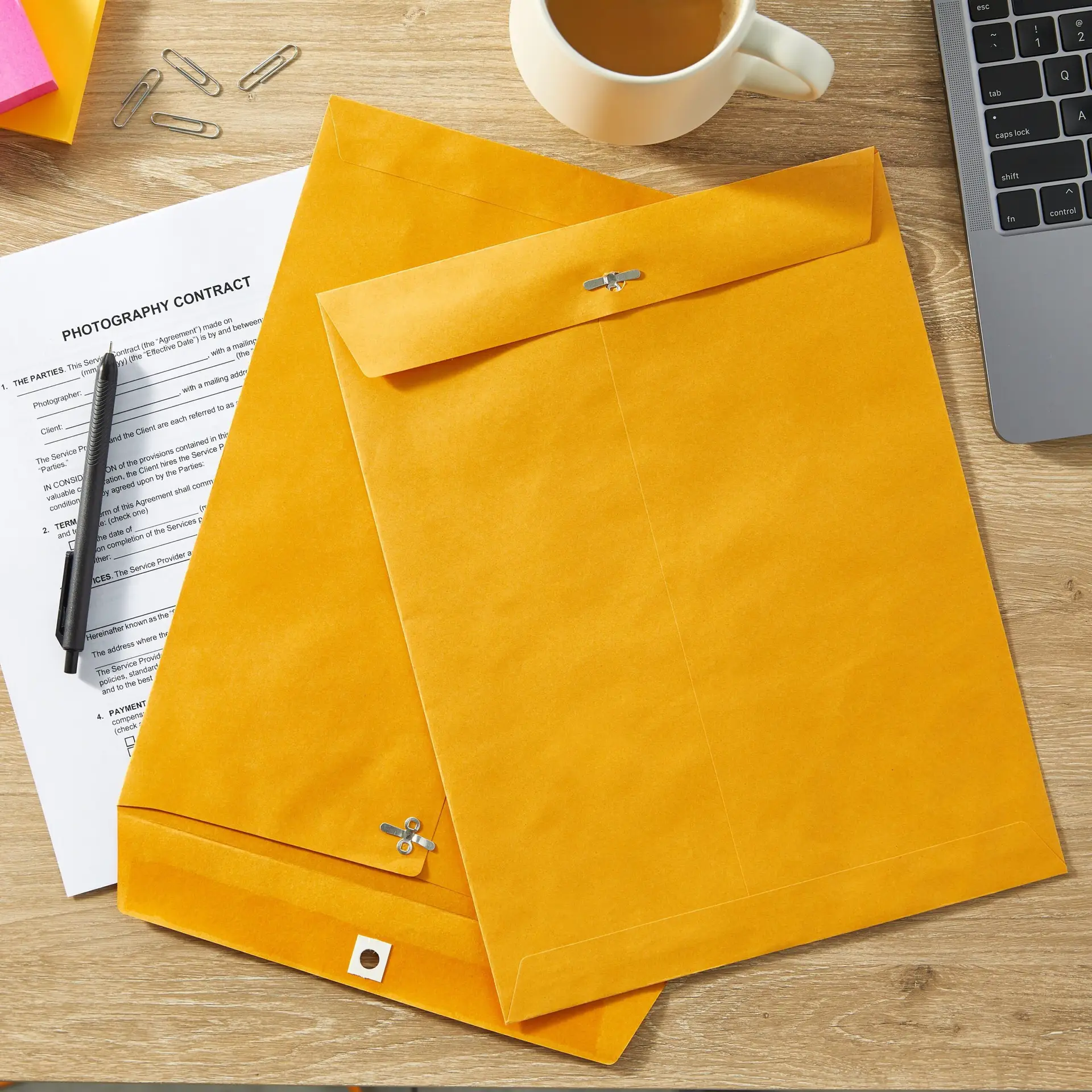 Kraft Clasp Envelopes, 10 in X 13 In, 6 Count - Image 2