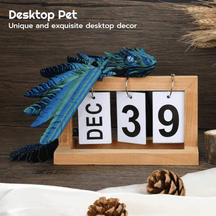 Feathered Wyvern Dragon, 3D Printed Dragon, Articulated Dragon, Fidget Dragon, 3D Printed Toys, Desktop Pet (Infernostride) - Image 5