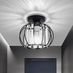 Semi Flush Mount Ceiling Light Fixture, Crystal Ceiling Lamp Indoor Lighting for Bedroom Hallway Living Room