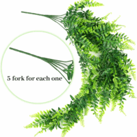 2 Pack Reptile Plants Terrarium Hanging Plant Artificial Leaves Reptile Hide with Suction Cup, Reptile Tank Accessories for Bearded Dragon Lizard Snake Geckos Chameleon - Image 4