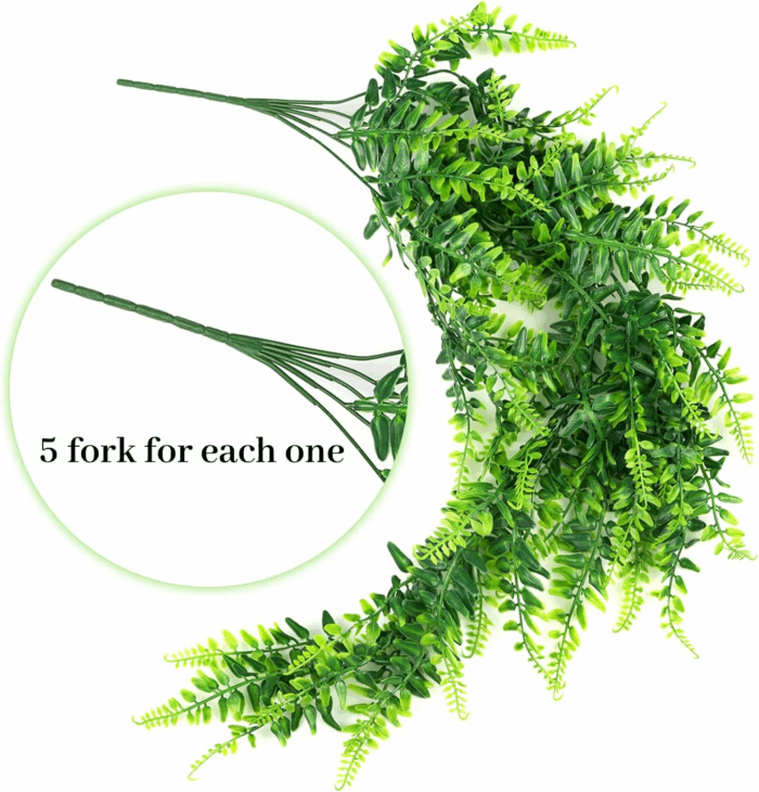 2 Pack Reptile Plants Terrarium Hanging Plant Artificial Leaves Reptile Hide with Suction Cup, Reptile Tank Accessories for Bearded Dragon Lizard Snake Geckos Chameleon - Image 4
