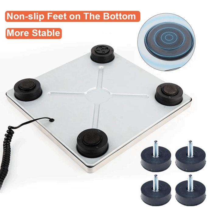 440Lbs X 0.1 Oz Digital Shipping Postal Scale Stainless Steel Large Platform Industrial Post Office Bathroom Pet Scale Heavy Duty with Rechargerable Battery - Image 6