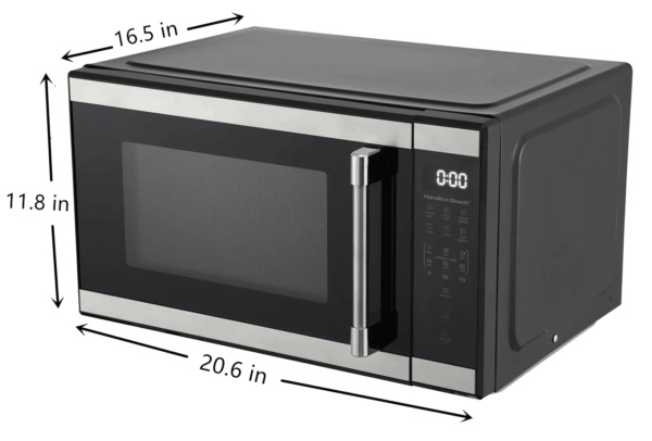 1.1 Cu Ft Countertop Microwave Ovens, Black and Stainless Steel - Image 2