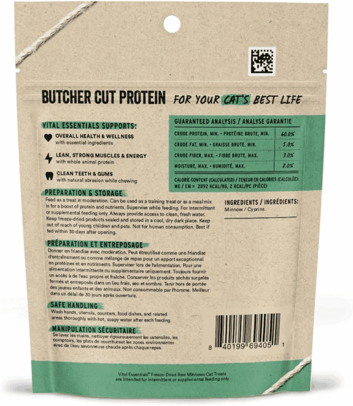 Freeze Dried Raw Cat Treats, Minnows Treats, 0.5 Oz - Image 2