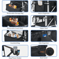 Stroller Wagon for 2 Kids, All-In-One Foldable Wagon Stroller, Black, 1 Count - Image 3