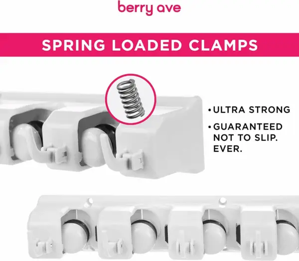 EXTRA GRIP Mop & Broom Holder Wall Mount - Wall Hanging Garden Tool & Utility Closet Organizer, Mop & Broom Hook, Broom Hanger Wall Mount, Mop Broom Organizer, Wall Mounted Broom Rack Mop Storage - Image 4