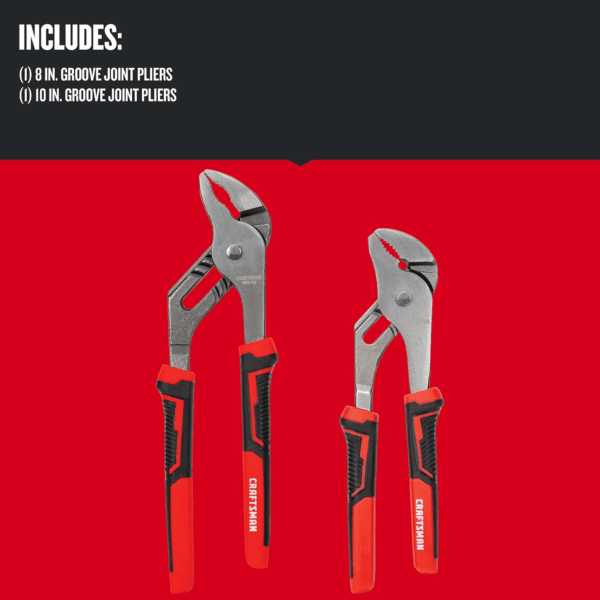 Pliers, 8 & 10", 2Piece Groove Joint Set (CMHT82547) - Image 2