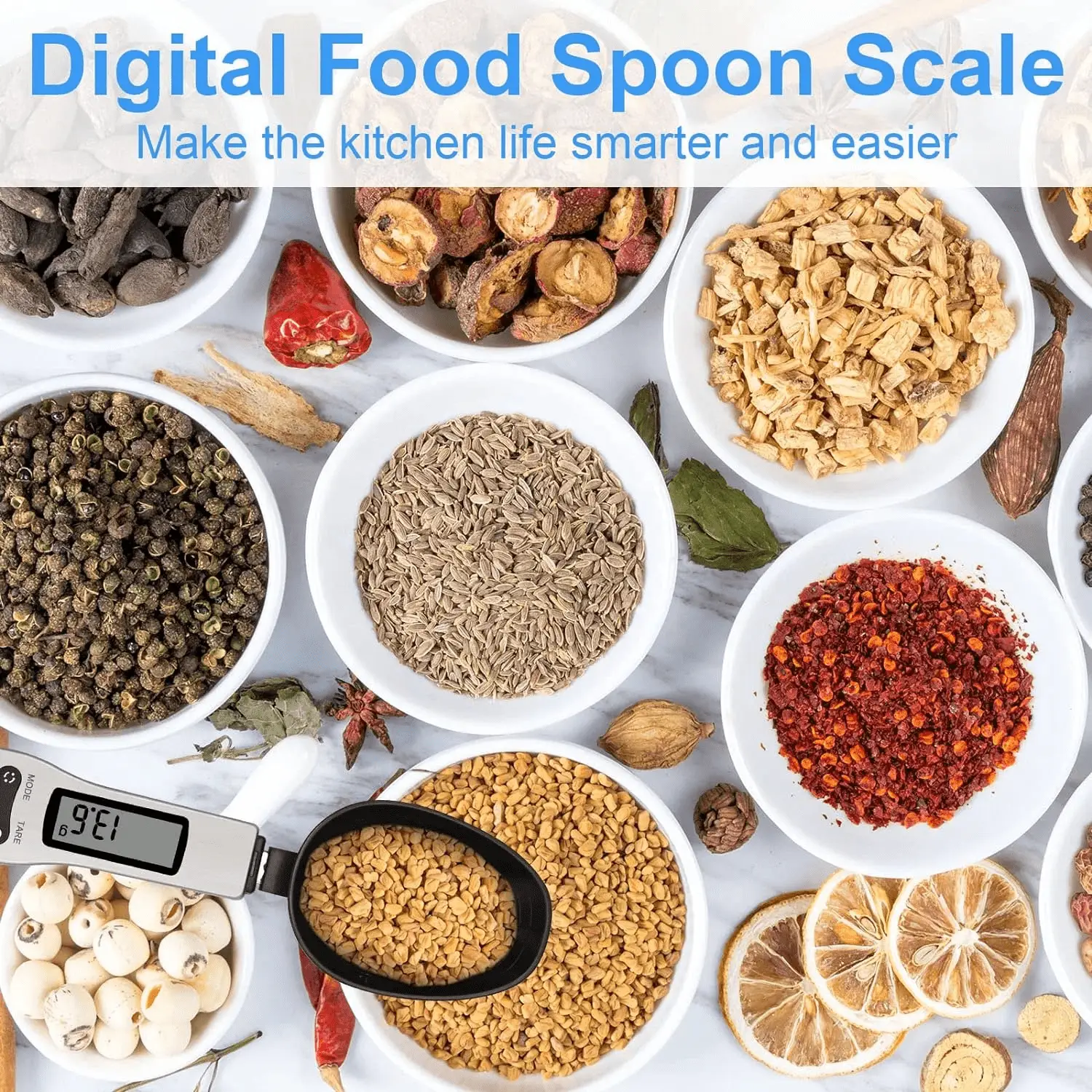 Kitchen Spoon Scale Digital Food Scale Weighing Tools Household LCD Display,500G/0.1G ,Support Unit G/Oz/Gn/Ct - Image 3