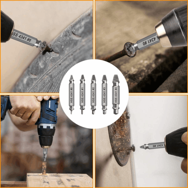 Gifts for Men,Damaged Screw Extractor Set-Father'S Day Gifts from Wife Daughter Son,Mens Gifts,Husband,Stripped Screws Nuts & Bolts Drill Bit Tools for Easy Removal of Rusty Broken Hardware Gifts - Image 6