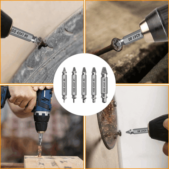 Gifts for Men,Damaged Screw Extractor Set-Father'S Day Gifts from Wife Daughter Son,Mens Gifts,Husband,Stripped Screws Nuts & Bolts Drill Bit Tools for Easy Removal of Rusty Broken Hardware Gifts - Image 6