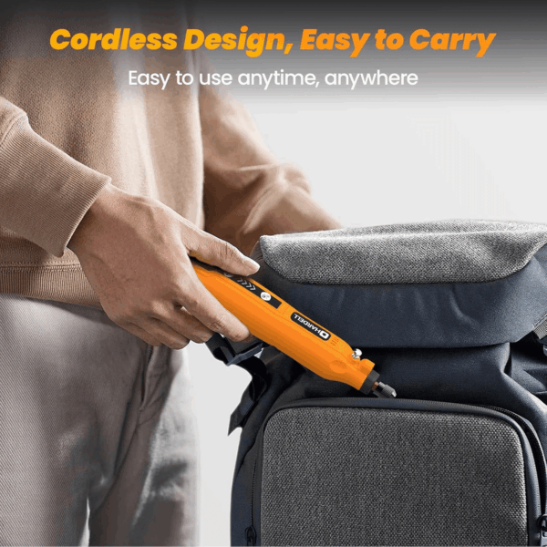 Mini Cordless Rotary Tool Kit, 5-Speed and USB Charging with 61 Accessories, Multi-Purpose 3.7V Power Rotary Tool for Sanding, Polishing, Drilling, Etching, Engraving, DIY Crafts - Image 6