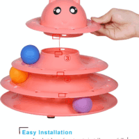 Cat Toy Roller 3-Level Turntable Cat Toy Balls with Six Colorful Balls Interactive Kitten Fun Mental Physical Exercise Puzzle Toys. - Image 3