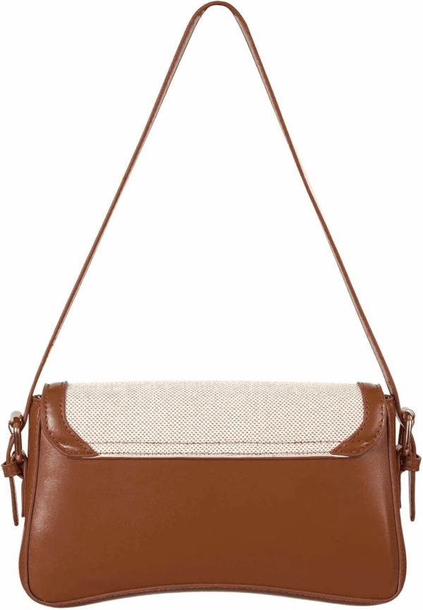 Shoulder Bag for Women Y2K Trendy Purse Vegan Leather Hobo Handbags Clutch Saddle Bag with 2 Removable Strap - Image 2