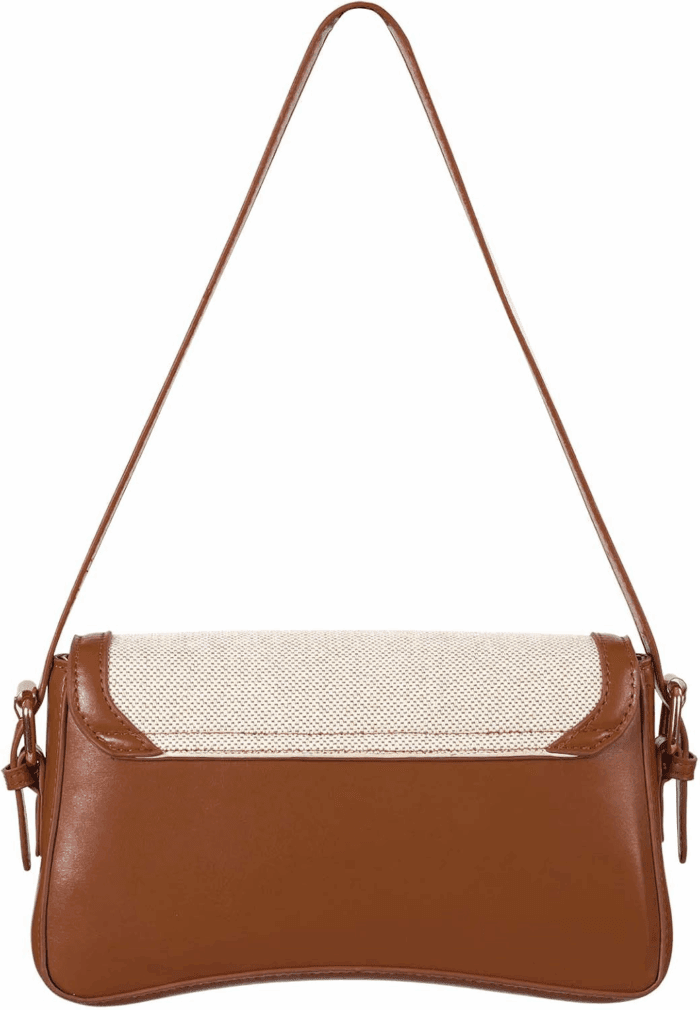 Shoulder Bag for Women Y2K Trendy Purse Vegan Leather Hobo Handbags Clutch Saddle Bag with 2 Removable Strap - Image 2