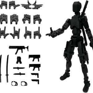 Assembed 3D Printed 5.54'' Stick 13 Action Figure, Multi-Jointed Titan13, Articulated T13 Desktop Decoration,12 in 1 D13 Accessories Best Birthday Festival Gift