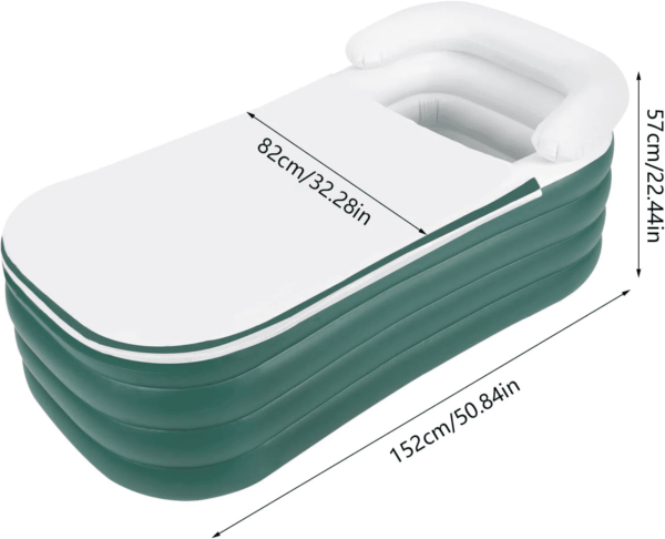 For Adult Spa Inflatable Adult Bath Tub, Foldable Portable Inflatable Soaking Bathtub with Electric Air Pump Blow up Bathtub - Image 2