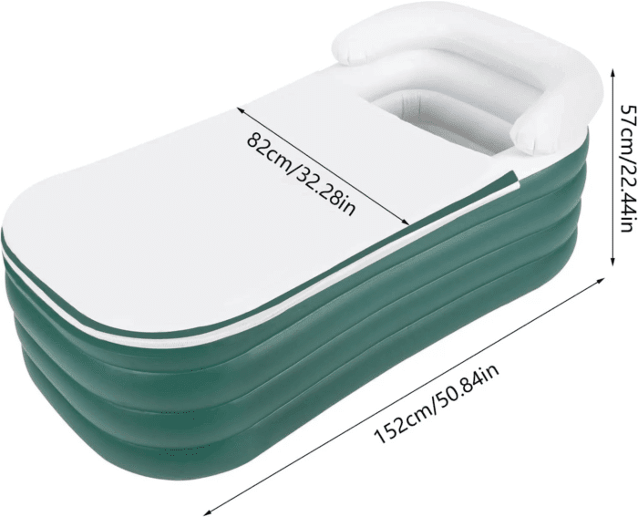 For Adult Spa Inflatable Adult Bath Tub, Foldable Portable Inflatable Soaking Bathtub with Electric Air Pump Blow up Bathtub - Image 2