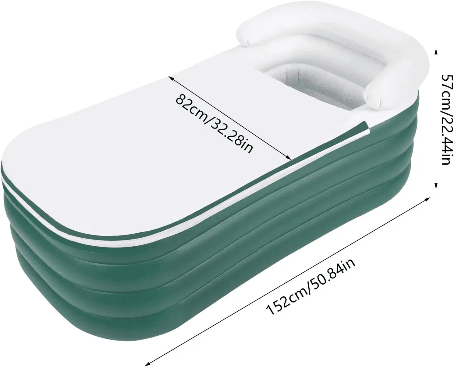 For Adult Spa Inflatable Adult Bath Tub, Foldable Portable Inflatable Soaking Bathtub with Electric Air Pump Blow up Bathtub - Image 2