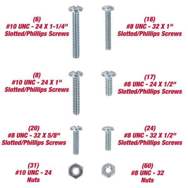 182-Piece Zinc Plated, Machine Screw and Nut Assortment with Storage Case, 3304 - Image 4