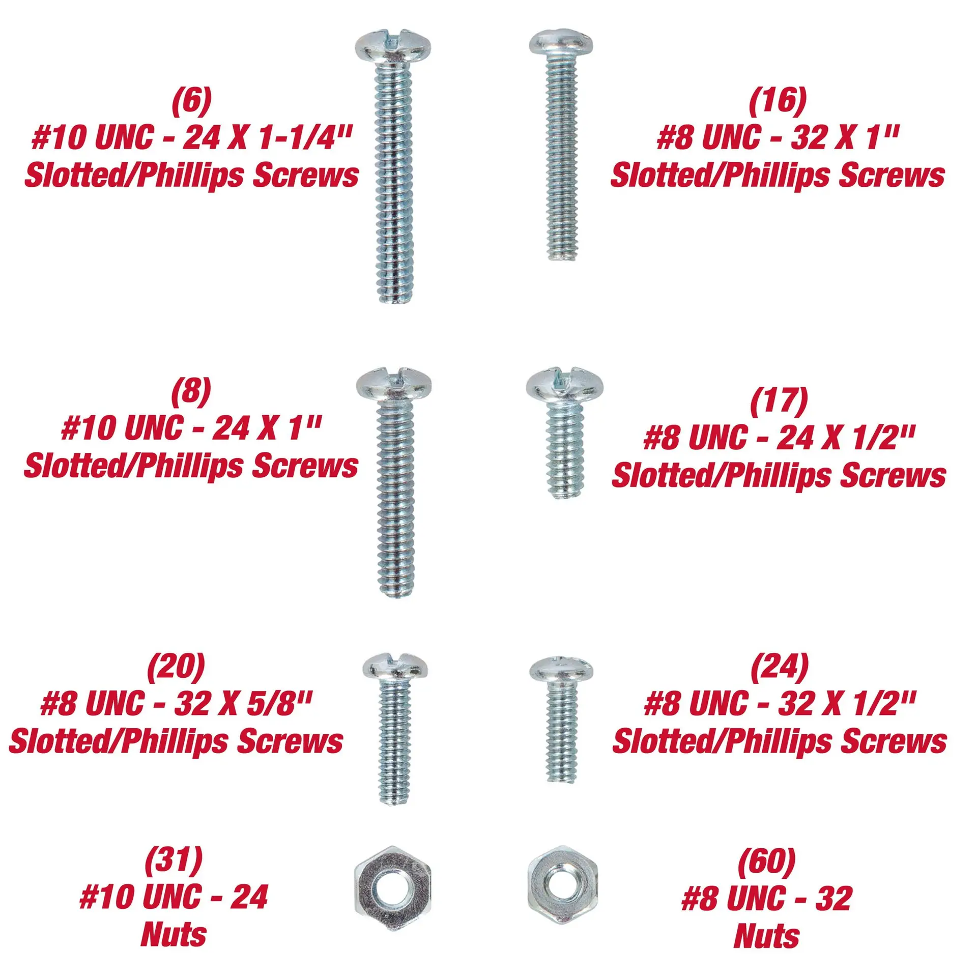 182-Piece Zinc Plated, Machine Screw and Nut Assortment with Storage Case, 3304 - Image 4