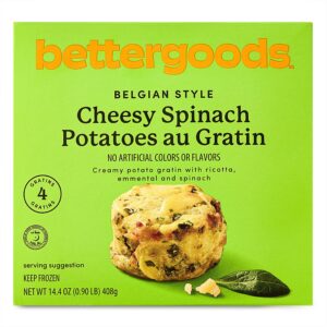 Belgian Style Cheesy Spinach Potatoes Au Gratin, 14.4 Oz (Frozen)