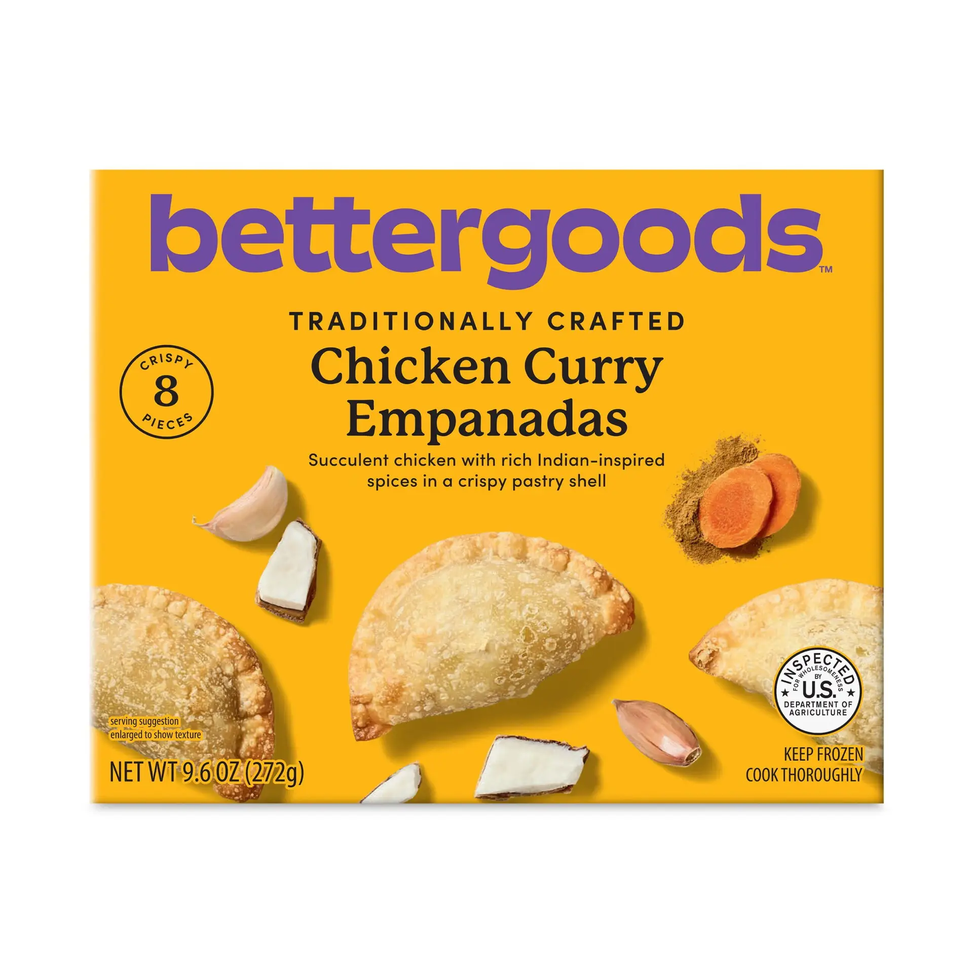 Chicken Curry Empanadas, 9.6 Oz, 8 Count (Frozen)